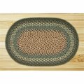 Capitol Importing Co Capitol Importing Dark Green - 20 in. x 30 in. Oval Braided Rug 02-013
